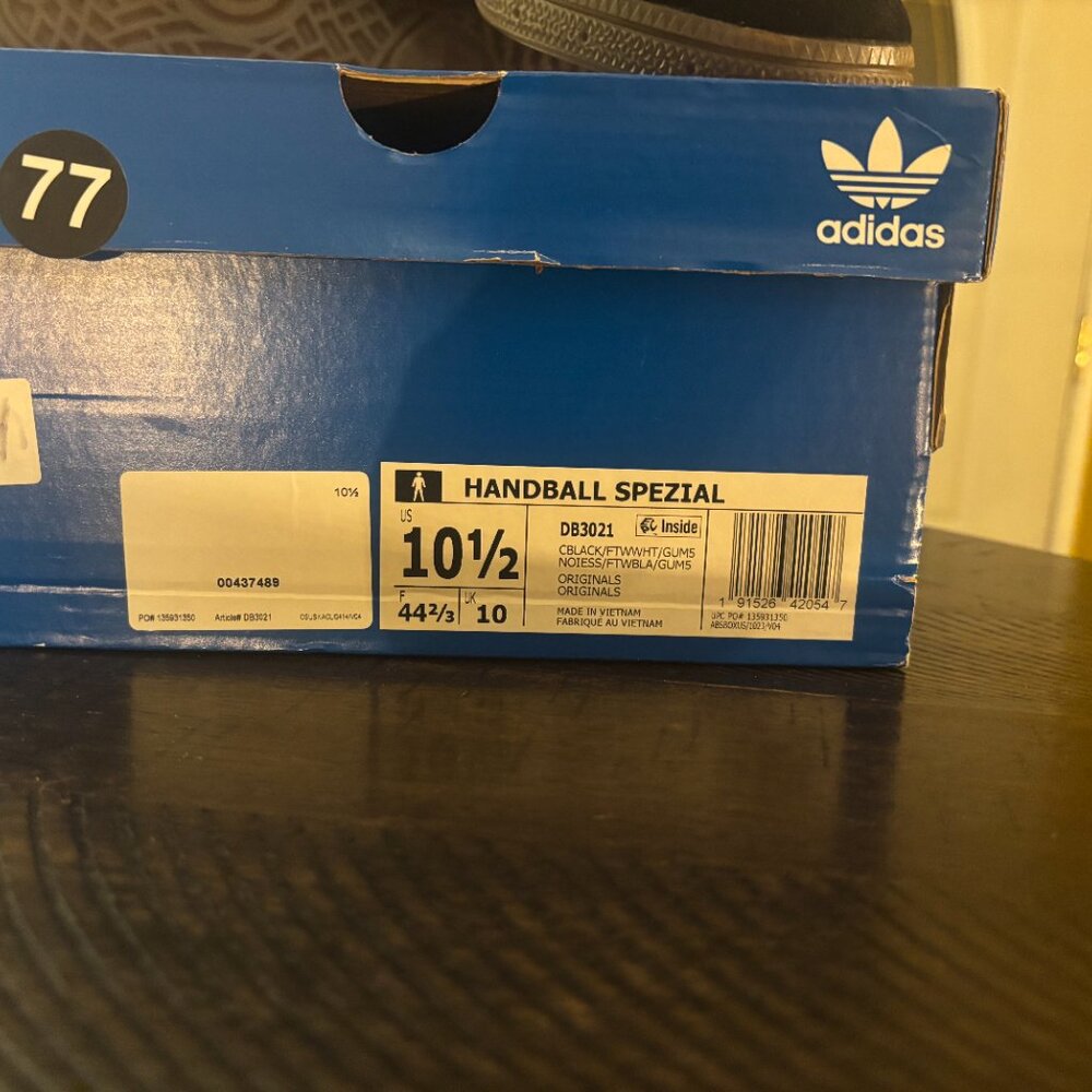 Adidas Handball Spezial DB3021 Black White Gum – Men’s 10.5 – NWT - Picture 8 of 9